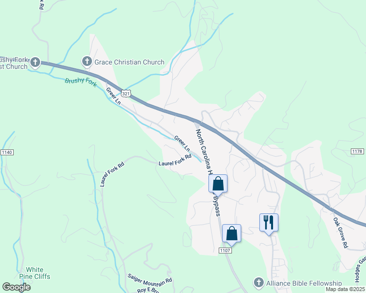 map of restaurants, bars, coffee shops, grocery stores, and more near 618 Greer Lane in Vilas