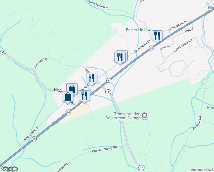 map of restaurants, bars, coffee shops, grocery stores, and more near 2906 Maynardville Highway in Maynardville
