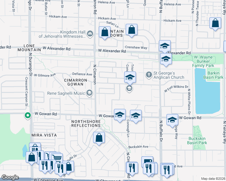 map of restaurants, bars, coffee shops, grocery stores, and more near 7891 Macklin Street in Las Vegas