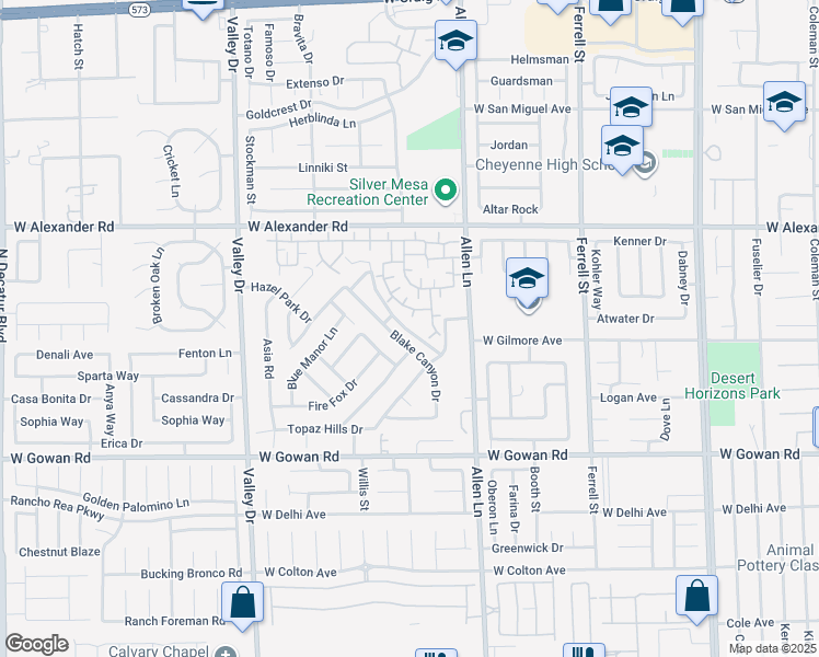 map of restaurants, bars, coffee shops, grocery stores, and more near 3816 Ankara Walk Drive in North Las Vegas