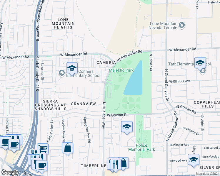 map of restaurants, bars, coffee shops, grocery stores, and more near 3783 Enchanted Sky Street in Las Vegas