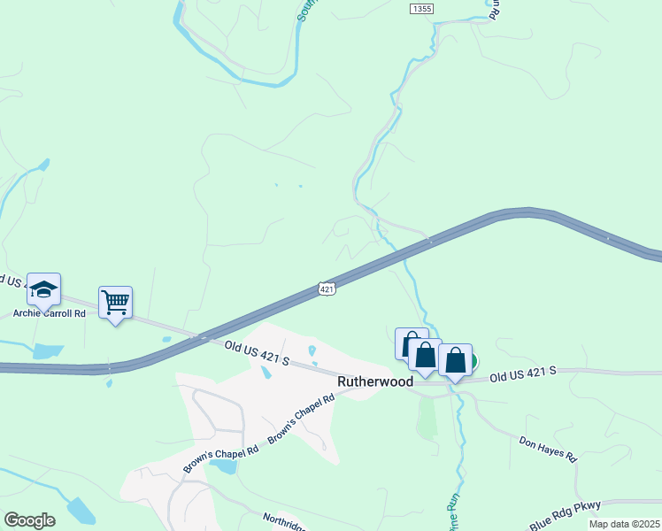 map of restaurants, bars, coffee shops, grocery stores, and more near 364 May Apple Way in Boone
