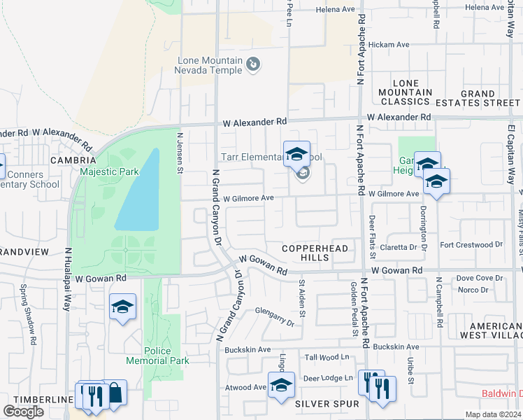 map of restaurants, bars, coffee shops, grocery stores, and more near 9601 Boylagh Avenue in Las Vegas