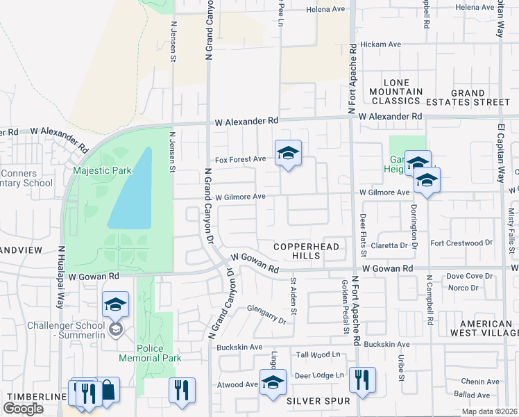 map of restaurants, bars, coffee shops, grocery stores, and more near 9600 Boylagh Avenue in Las Vegas