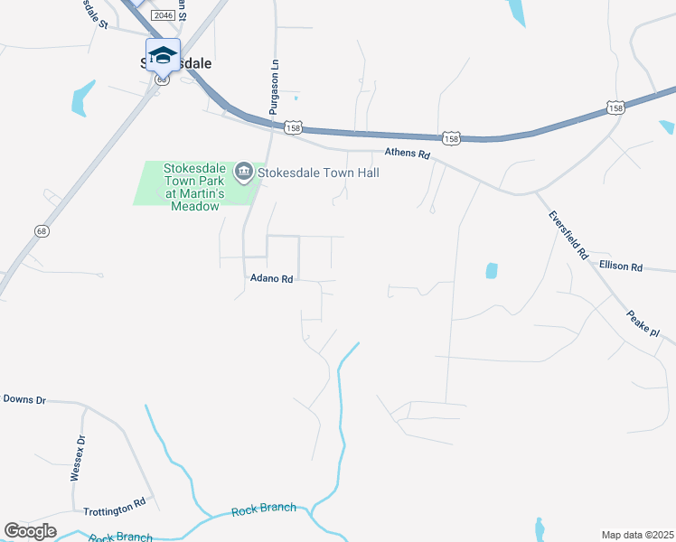 map of restaurants, bars, coffee shops, grocery stores, and more near 8200 Angels Glen Court in Stokesdale