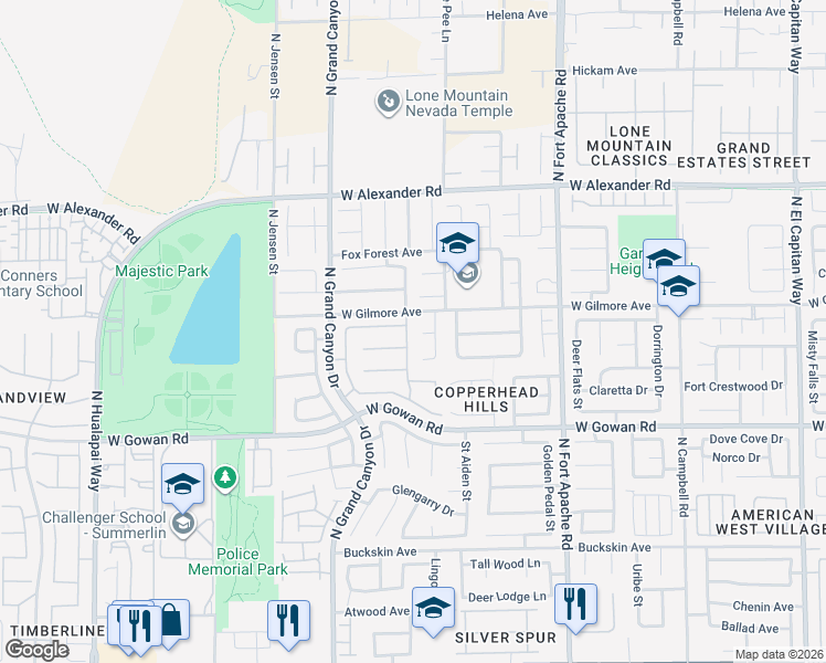 map of restaurants, bars, coffee shops, grocery stores, and more near 3728 Ashling Street in Las Vegas
