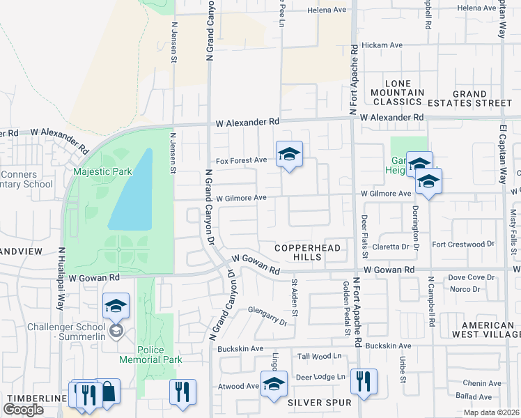 map of restaurants, bars, coffee shops, grocery stores, and more near 9600 Boylagh Avenue in Las Vegas