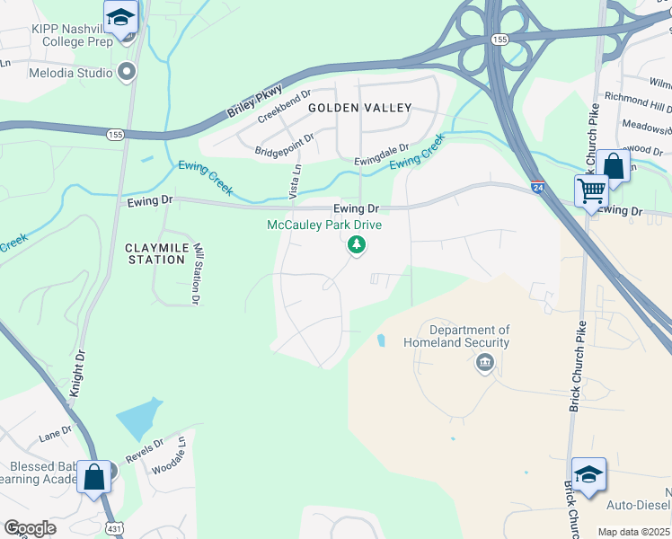 map of restaurants, bars, coffee shops, grocery stores, and more near 3004 Gwynnwood Drive in Nashville