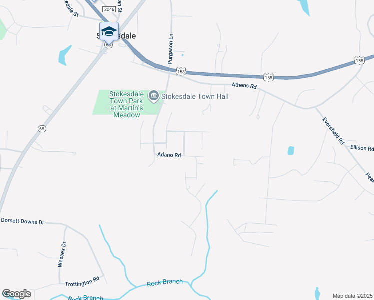 map of restaurants, bars, coffee shops, grocery stores, and more near 8200 Barbelo Drive in Stokesdale