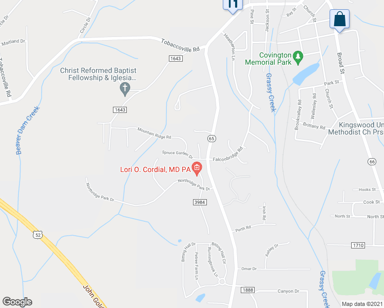 map of restaurants, bars, coffee shops, grocery stores, and more near 1029 Spruce Garden Drive in Rural Hall