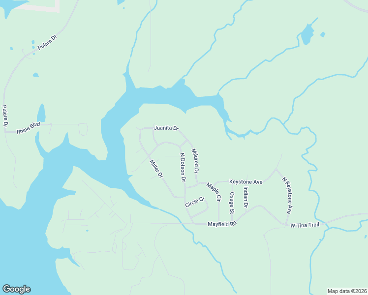 map of restaurants, bars, coffee shops, grocery stores, and more near 370 North Dotson Drive in Sand Springs