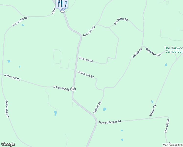map of restaurants, bars, coffee shops, grocery stores, and more near 695 Littlebrook Road in Cookeville