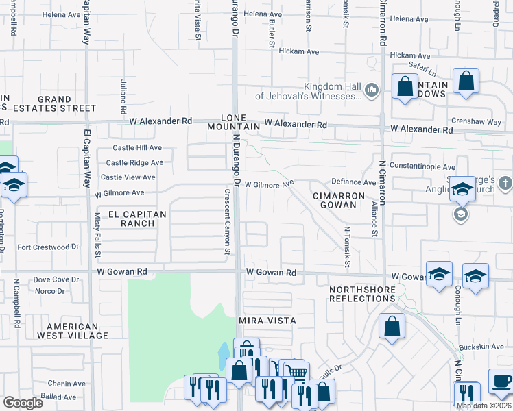 map of restaurants, bars, coffee shops, grocery stores, and more near 3717 Cactus Wheel Court in Las Vegas