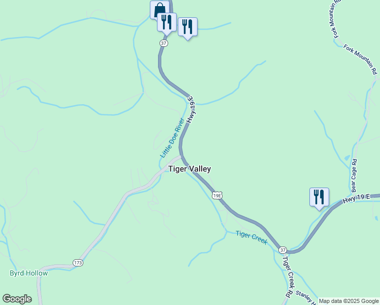 map of restaurants, bars, coffee shops, grocery stores, and more near 6159 U.S. 19E in Hampton