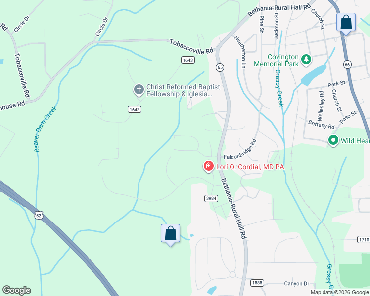 map of restaurants, bars, coffee shops, grocery stores, and more near 1069 Spruce Garden Drive in Rural Hall