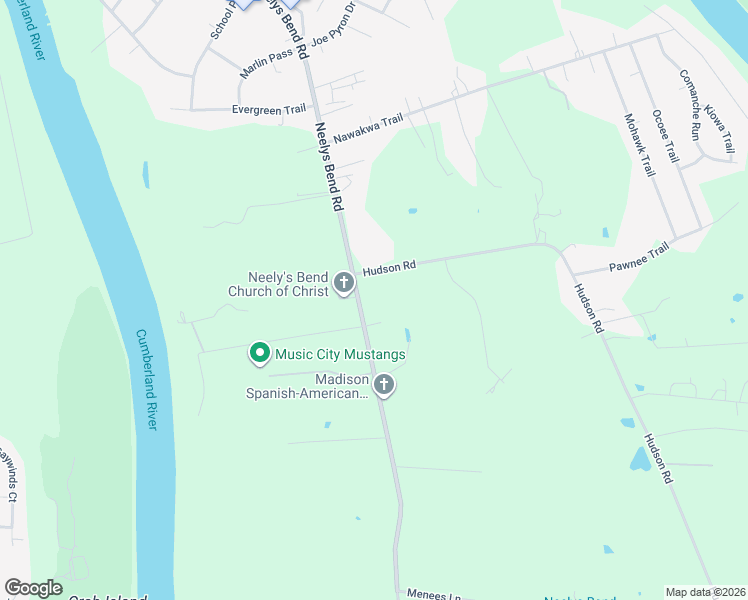 map of restaurants, bars, coffee shops, grocery stores, and more near 1513 Neelys Bend Road in Nashville