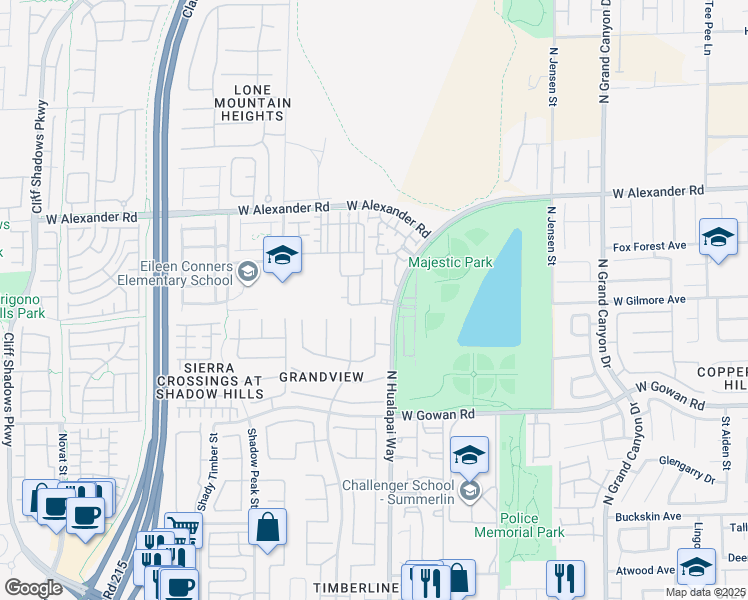 map of restaurants, bars, coffee shops, grocery stores, and more near 3812 Ormond Beach Street in Las Vegas