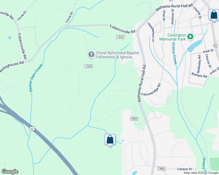 map of restaurants, bars, coffee shops, grocery stores, and more near 1097 Spruce Garden Drive in Rural Hall