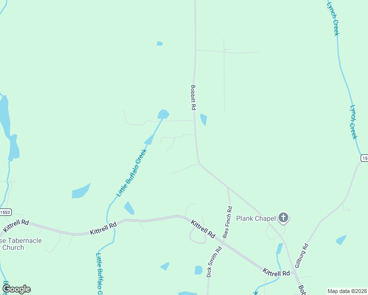 map of restaurants, bars, coffee shops, grocery stores, and more near 2466 Bobbitt Road in Kittrell