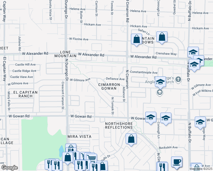 map of restaurants, bars, coffee shops, grocery stores, and more near 3772 Bossa Nova Drive in Las Vegas