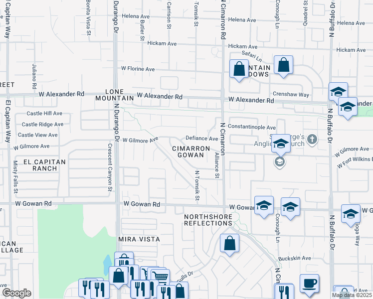 map of restaurants, bars, coffee shops, grocery stores, and more near 3772 Bossa Nova Drive in Las Vegas