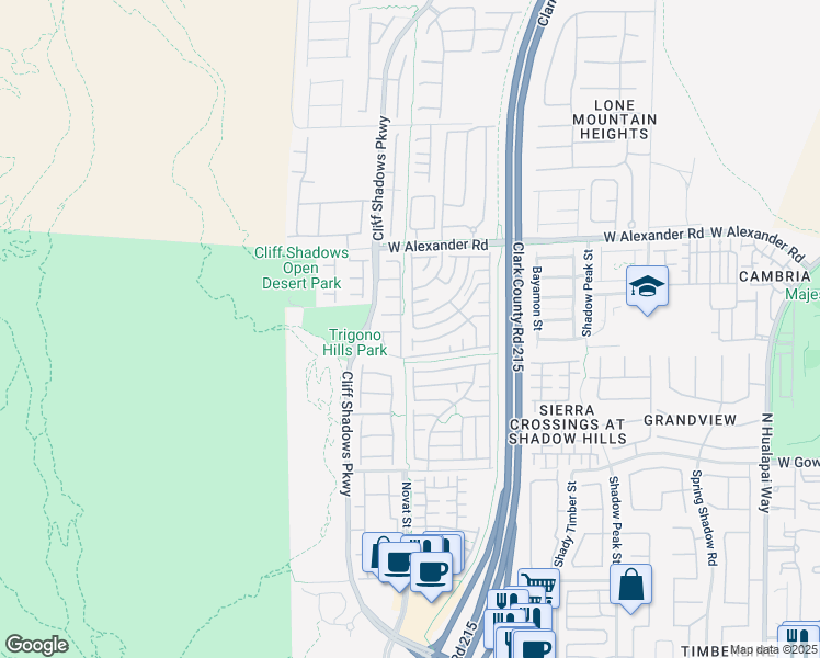 map of restaurants, bars, coffee shops, grocery stores, and more near 3839 North Zodiacal Light Street in Las Vegas