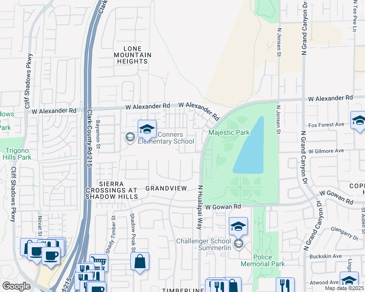 map of restaurants, bars, coffee shops, grocery stores, and more near 3822 Ormond Beach Street in Las Vegas