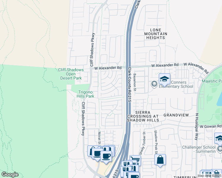 map of restaurants, bars, coffee shops, grocery stores, and more near 10557 Seasonable Drive in Las Vegas