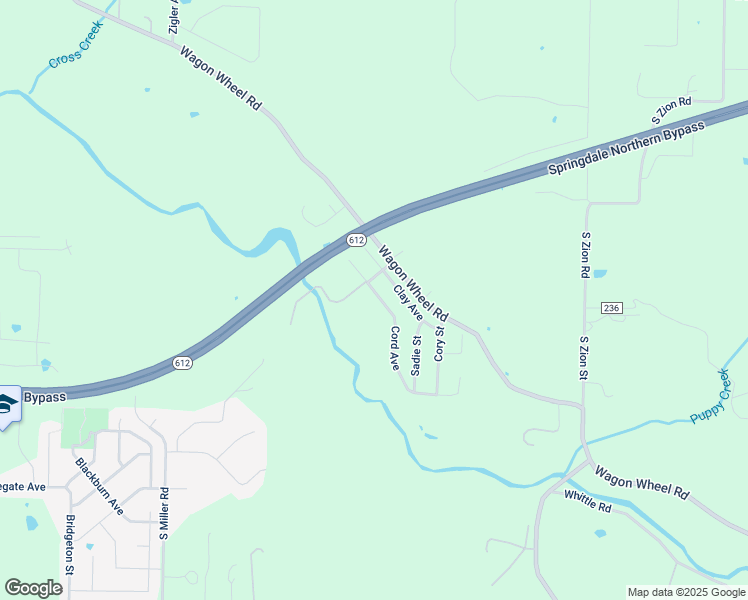 map of restaurants, bars, coffee shops, grocery stores, and more near 6235 Cord Avenue in Springdale