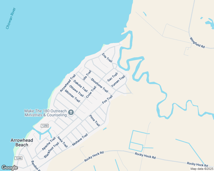 map of restaurants, bars, coffee shops, grocery stores, and more near 212 Pueblo Trail in Edenton