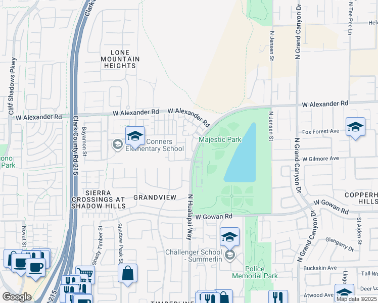 map of restaurants, bars, coffee shops, grocery stores, and more near 3820 Juno Beach Street in Las Vegas