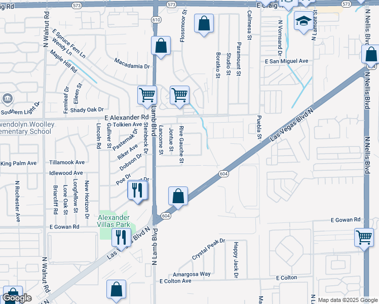map of restaurants, bars, coffee shops, grocery stores, and more near 4438 Galore Avenue in Las Vegas