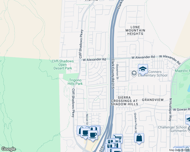 map of restaurants, bars, coffee shops, grocery stores, and more near 10564 Seasonable Drive in Las Vegas