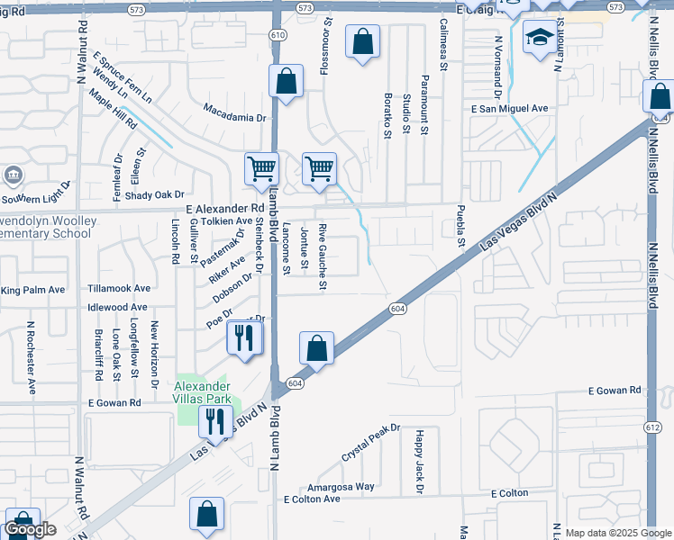 map of restaurants, bars, coffee shops, grocery stores, and more near 4438 Galore Avenue in Las Vegas