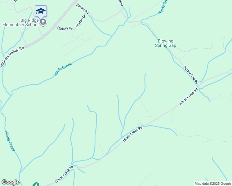 map of restaurants, bars, coffee shops, grocery stores, and more near 540 Hinds Creek Road in Maynardville