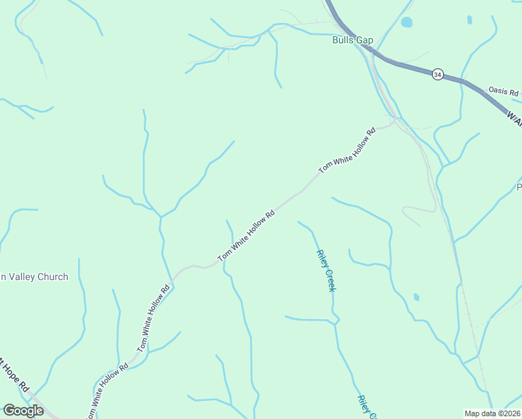 map of restaurants, bars, coffee shops, grocery stores, and more near 750 Tom White Hollow Road in Bulls Gap