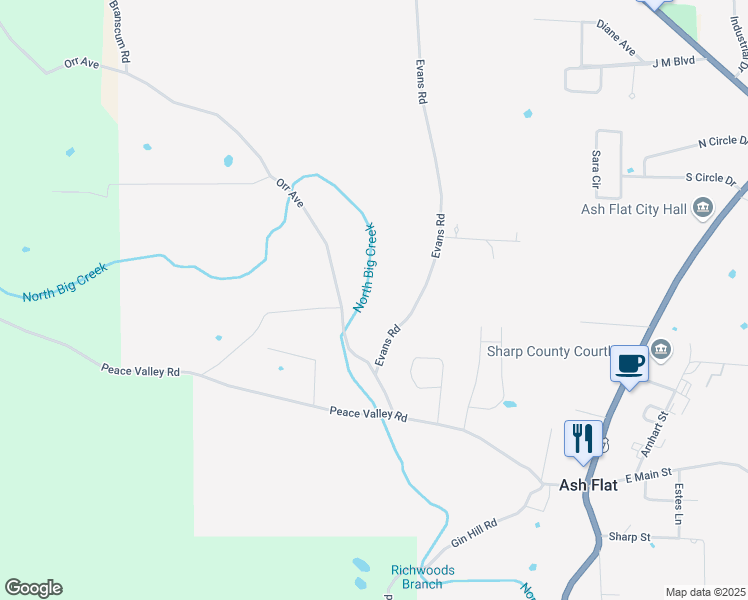 map of restaurants, bars, coffee shops, grocery stores, and more near in Ash Flat