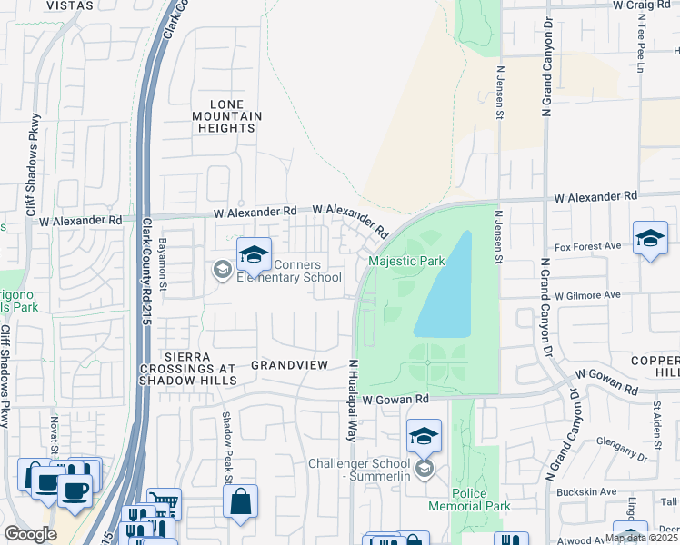 map of restaurants, bars, coffee shops, grocery stores, and more near 3850 Juno Beach Street in Las Vegas