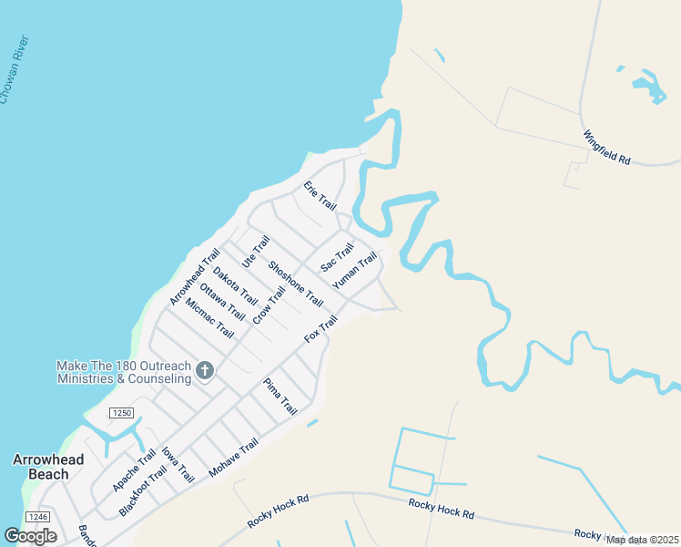 map of restaurants, bars, coffee shops, grocery stores, and more near 1507 Yuman Trail in Edenton