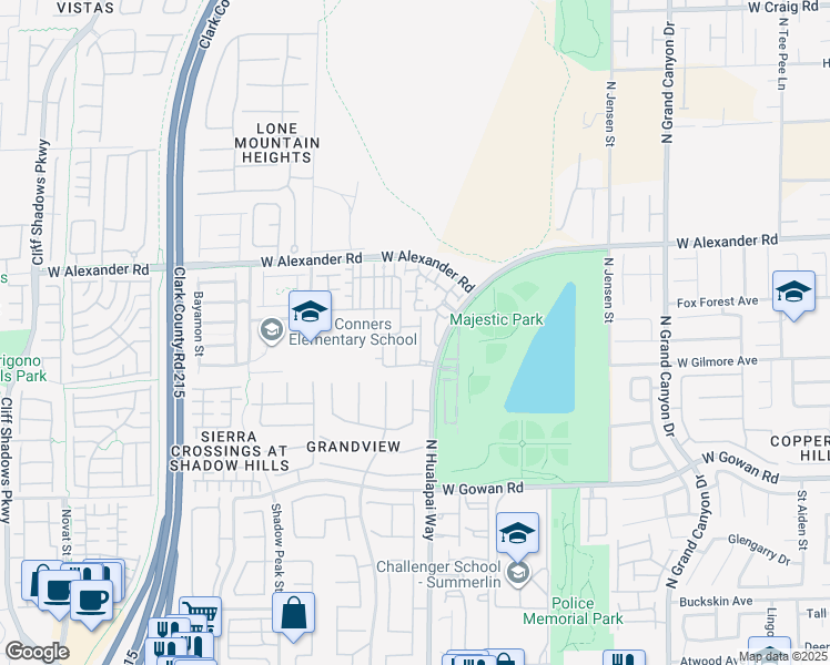 map of restaurants, bars, coffee shops, grocery stores, and more near 3850 Juno Beach Street in Las Vegas