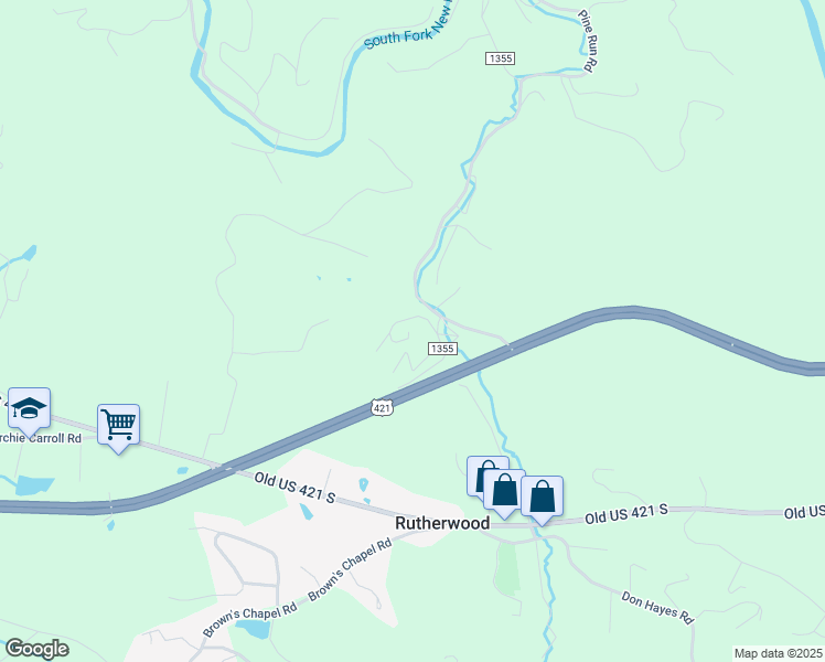 map of restaurants, bars, coffee shops, grocery stores, and more near 229 East King Street in Boone
