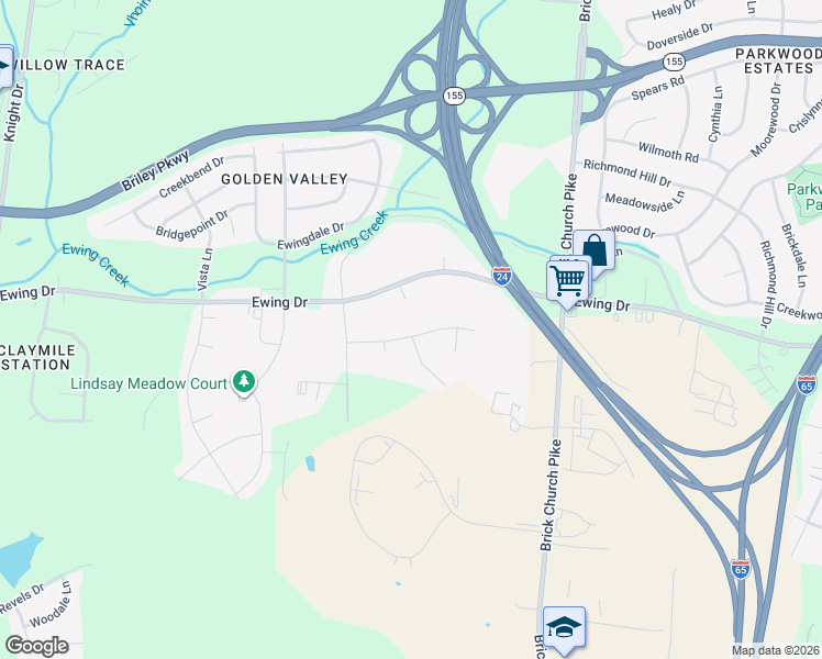 map of restaurants, bars, coffee shops, grocery stores, and more near 447 Cornish Drive in Nashville