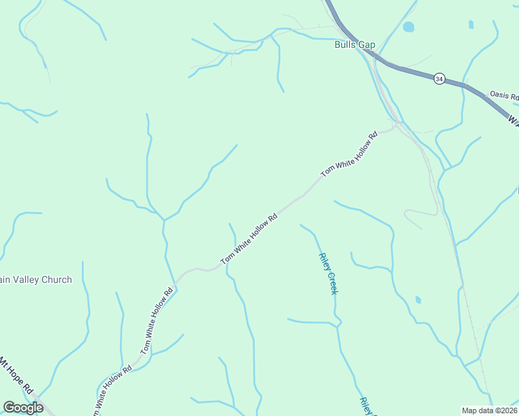 map of restaurants, bars, coffee shops, grocery stores, and more near 750 Tom White Hollow Road in Bulls Gap
