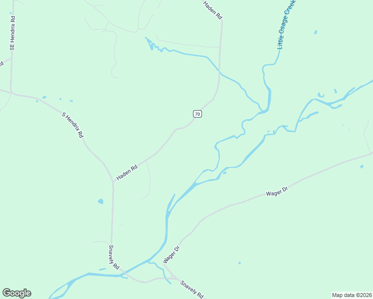 map of restaurants, bars, coffee shops, grocery stores, and more near 13521 Haden Road in Bentonville