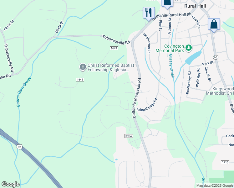 map of restaurants, bars, coffee shops, grocery stores, and more near 1139 Mountain Ridge Road in Walnut Cove