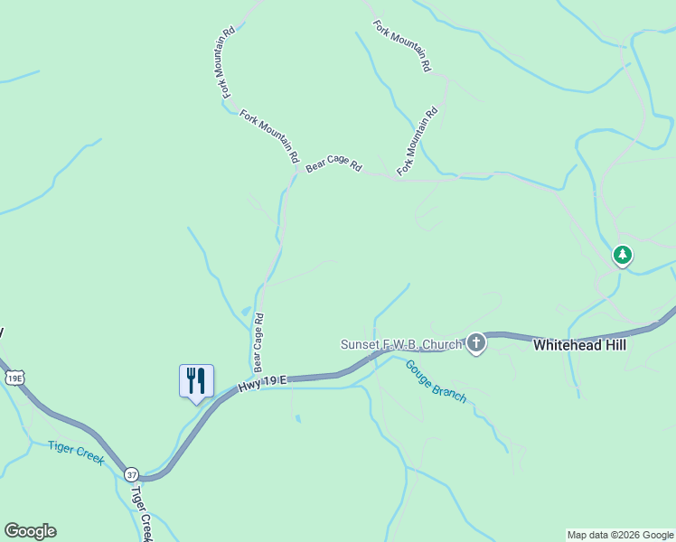 map of restaurants, bars, coffee shops, grocery stores, and more near 146 Bear Cage Road in Roan Mountain