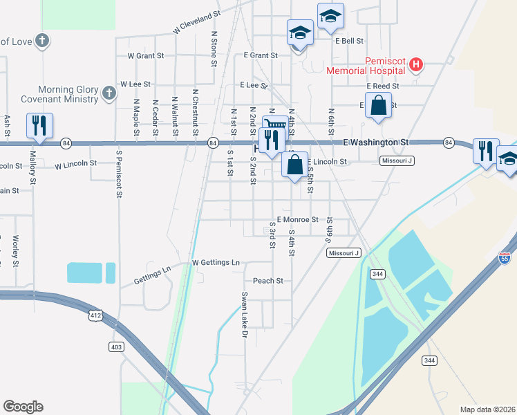map of restaurants, bars, coffee shops, grocery stores, and more near 201-299 East Broadway Street in Hayti