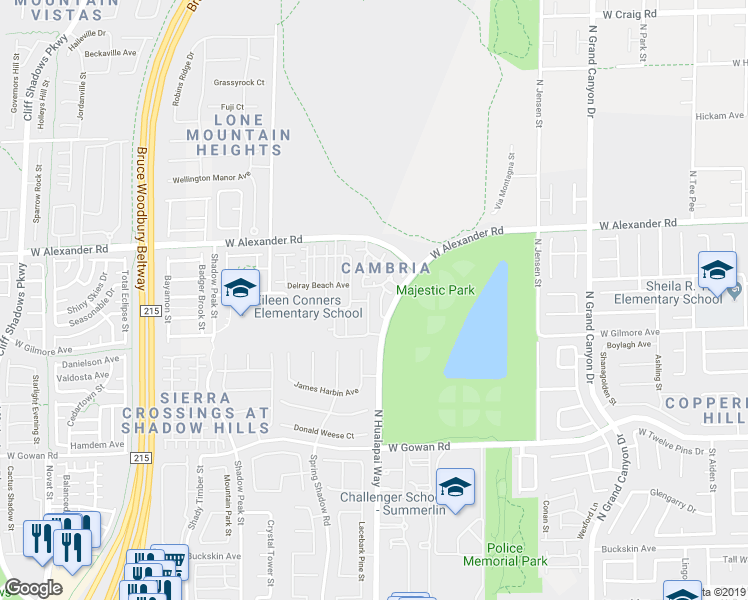 map of restaurants, bars, coffee shops, grocery stores, and more near 3850 Juno Beach Street in Las Vegas
