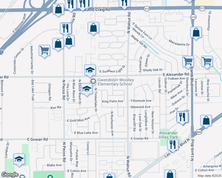 map of restaurants, bars, coffee shops, grocery stores, and more near 3925 Sheltering Pines Street in Las Vegas