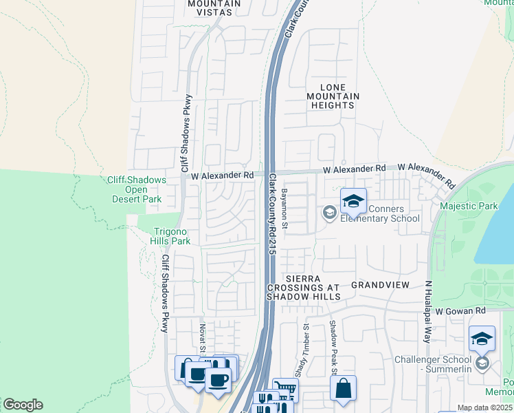map of restaurants, bars, coffee shops, grocery stores, and more near 3908 Total Eclipse Street in Las Vegas